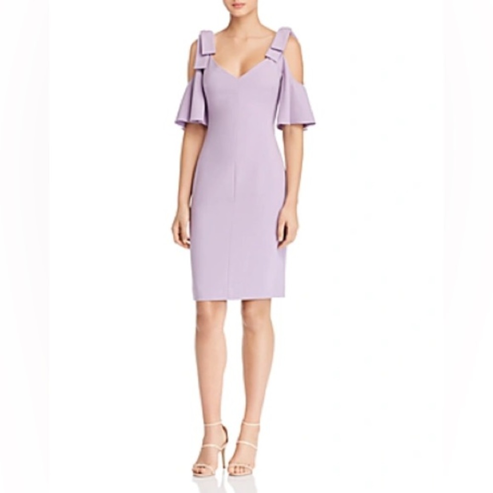 BLACK HALO MONACO COLD SHOULDER DRESS in Violet Vista